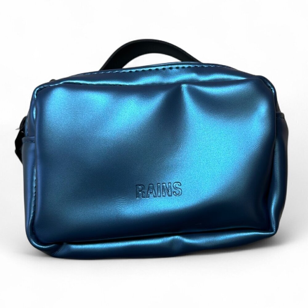 RAINS Box Bag Micro W3 Crossbody - Laser Blue NWT, Unisex